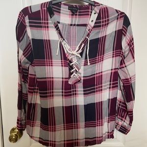 Majora plaid top